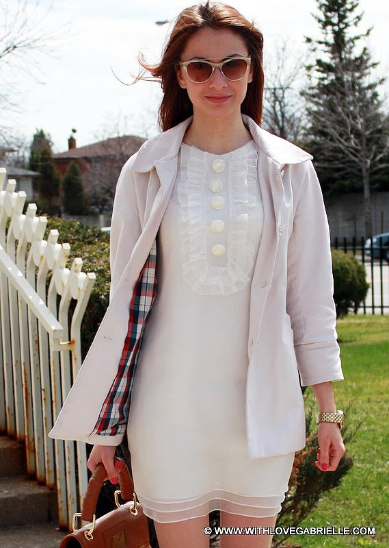 Marta Tryshak wearing Robert Rodriguez Chiffon White Dress